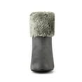 thumbnail image 2 of BLISSFUL STEP Women's Faux Fur Block Heel Round Toe Ankle Boots, 2 of 8