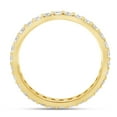 thumbnail image 4 of 1 Carat Round Cut Lab Created Moissanite Diamond Full Eternity Stackable Wedding Band Ring For Women In 14K Solid Yellow Gold (G-H Color, VVS1 Clarity, 1 Cttw)-9, 4 of 7