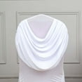 thumbnail image 2 of Efavormart White Chair Covers Spandex Stretch Banquet Wedding Chair Covers W/ Foot Pockets - Easy Use & Machine Washable Ruched Swag Back Slipcovers for Party Outdoor Events, 2 of 11