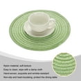 thumbnail image 4 of Uxcell 6 piezas de manteles trenzados redondos de 12" - Manteles redondos antideslizantes para mesas de comedor, lavables, con aislamiento térmico, manteles tejidos, verdes, 4 of 7