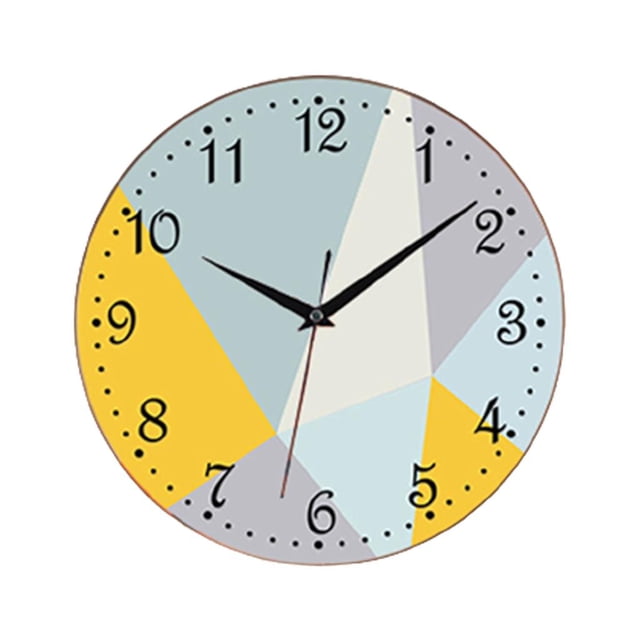 Reloj de pared decorativo analógico de 12 pulgadas, silencioso, funciona con pilas, para oficina y hogar. Geometría