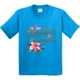 thumbnail image 3 of Inktastic Thankful and Blessed Inspirational Saying with Pink Flowers Youth T-Shirt, 3 of 5