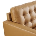 thumbnail image 6 of Modway Exalt Modern Style Tufted Vegan Leather Loveseat in Tan, 6 of 9