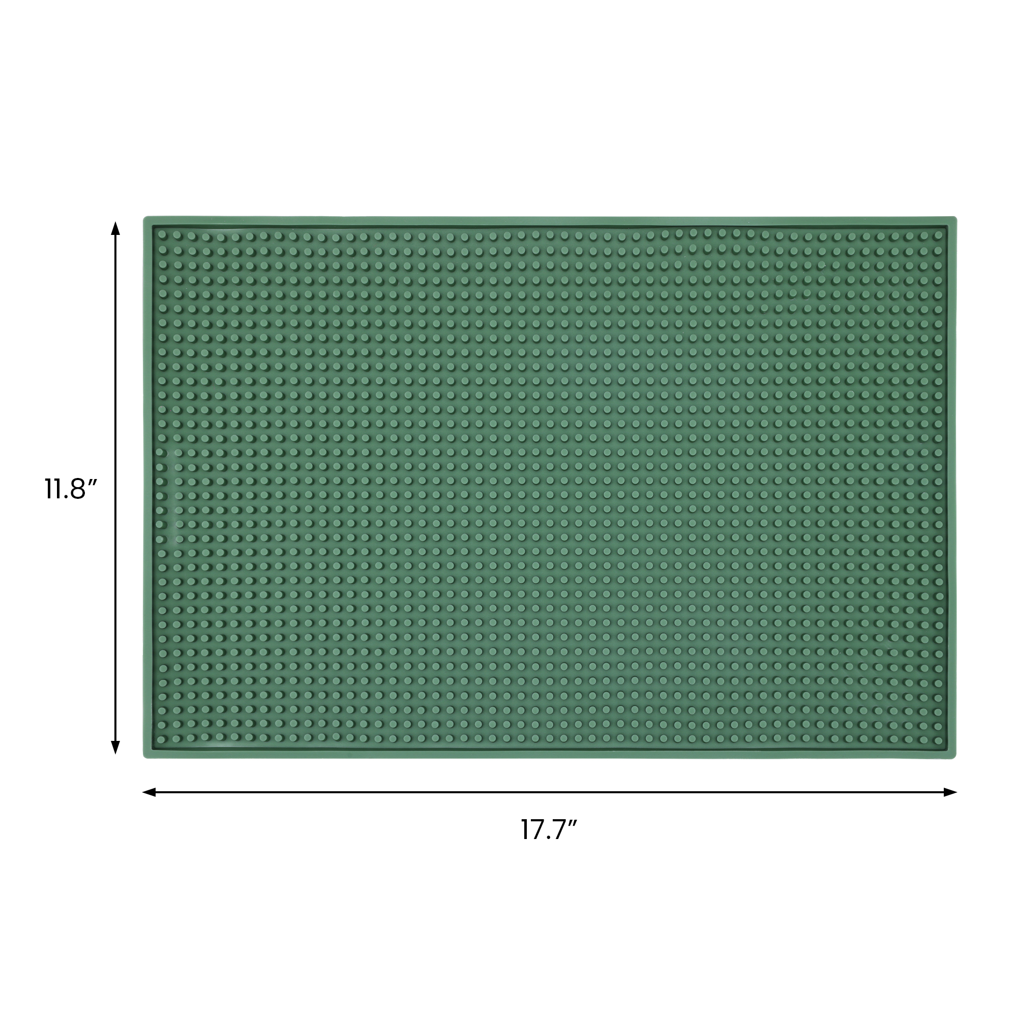 Unique Bargains Silicone Dish Drying Mat for Kitchen Counter Green 17.7*11.8*0.4 inch
