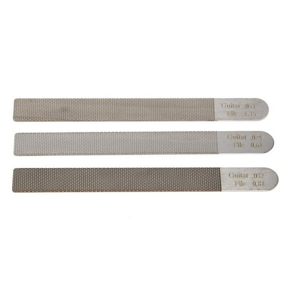 AMERTEER 3Pc/Set Guitar Nut Files Fret Crowning Slot Filing Luthier Repair Tool Kit for Stringed Instruments