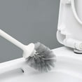 thumbnail image 5 of Vikakiooze Toilet Brush And Caddy Holder Set,Toilet Brush And Holder Set,Toilet Bowl Brush And Holder With Long Handle, Plastic Holder Easy to Hide, Easy to Install, Deep Cleaning (White ), White, 5 of 8