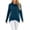 Navy Tops, variant on Women's Drawstring Cowl Neck Tunic Top Asymmetrical Crossover Hem Long Sleeve Cozy Casual Lounge Blouse