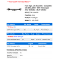 thumbnail image 2 of Front Right Axle Assembly - Compatible with 2002, 2004 - 2005 Volkswagen Jetta GLI Sedan 1.8L 4-Cylinder, 2 of 2