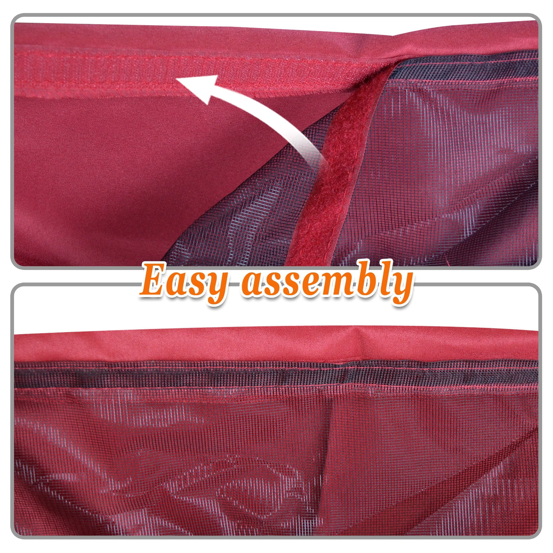 SOLAXO 8'X8' Replacement Canopy Top 2-Tier Gazebo Sunshade Replacement Top Cover Patio Pavilion (Burgundy)