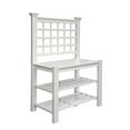 Burbank Vinyl Potting Bench, White