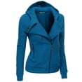 thumbnail image 2 of Doublju Women's Women's Fleece Casual Zip-Up High Neck Hoodie Jacket, 2 of 4