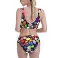 thumbnail image 3 of Picia Easter Eggs2 Women's High Waisted Bikini Scoop Neck Swimsuit Two Pieces Bathing Suit-, 3 of 8