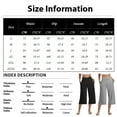 Biziza Women's Wide Leg Capris Pants Loose Fit Athletic Crossover High