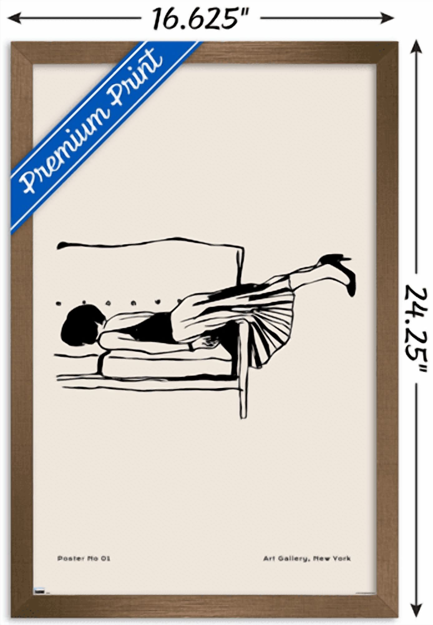 Rough Day No 01 Wall Poster, 14.725" x 22.375" Framed