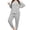 E1-Light Gray, variant on SHOWMALL Women's Plus Size 2 Piece Lounge Set Long Sleeve Top and Drawstring Jogger Pants Sweatsuit with Pockets