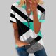 thumbnail image 2 of Blusa de manga corta con cuello en V, informal, cómoda y elegante para mujer OAVQHLG3B Store  lin121212, 2 of 5