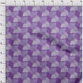 thumbnail image 4 of oneOone Silk Tabby Purple Fabric Ocean Underwater Life Sewing Fabric By The Yard Printed Diy Clothing Sewing Supplies 42 Inch Wide, 4 of 4