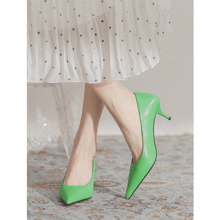 

Women s High Heels Single Shoes Pointed Shoes High Heels Shoes Slip On Solid Color Leisure Work Pumps
