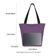 thumbnail image 5 of Fotbe Retro Florals Purple Pattern Beach Tote,Shoulder Handbag,Spacious Tote Bag,Lightweight Travel Bag,Versatile Shopping Bag, 5 of 9