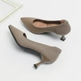thumbnail image 6 of Dpityserensio Women's Fashionable Casual Style Can Be Worn In All Seasons Solid Color Straight Grain Knitted Pointed Toe Shallow Mouth High Heels, 6 of 9
