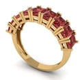 thumbnail image 2 of 2.61 ctw Wedding Band for Women - 14K Yellow Gold Natural Garnet Stackable Eternity Ring, 2 of 6