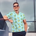 thumbnail image 4 of Pofeuu Doggy In Bubble Bath Print Men's Loose Fit Midweight Short-Sleeve Pocket Polo-Small, 4 of 6