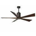 thumbnail image 5 of Patricia-5 five-blade ceiling fan in Brushed Nickel finish with 60” solid walnut tone blades and dimmable LED light kit&nbsp;, 5 of 7