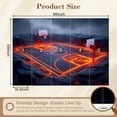 thumbnail image 3 of Basketball Wallpaper Lava Basketball Court Glowing Neon Peel and Stick Wall Murals 69"H x 96"W Removable PVC Wall Paper Self-Adhesive Wall Paintings Art Decor for Bedroom Living Room, 3 of 7