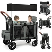 Vomeast Wagon Stroller, Outdoor baby stroller, 2 Seat, Grey