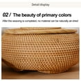 thumbnail image 3 of GROWTH TANK Rattan Box Woven Basket Storage Tray Handwoven Decorative Bins Container L, 3 of 9