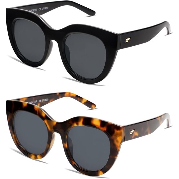 New Version Trendy Polarized Cat Eye Sunglasses for Women Retro Oversized Sunnies VL9690