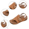 thumbnail image 4 of DAFEI Women's Summer Wedge Sandals Crystal Square Open Toe Flip Flops Versatile Casual Shoes, 4 of 7
