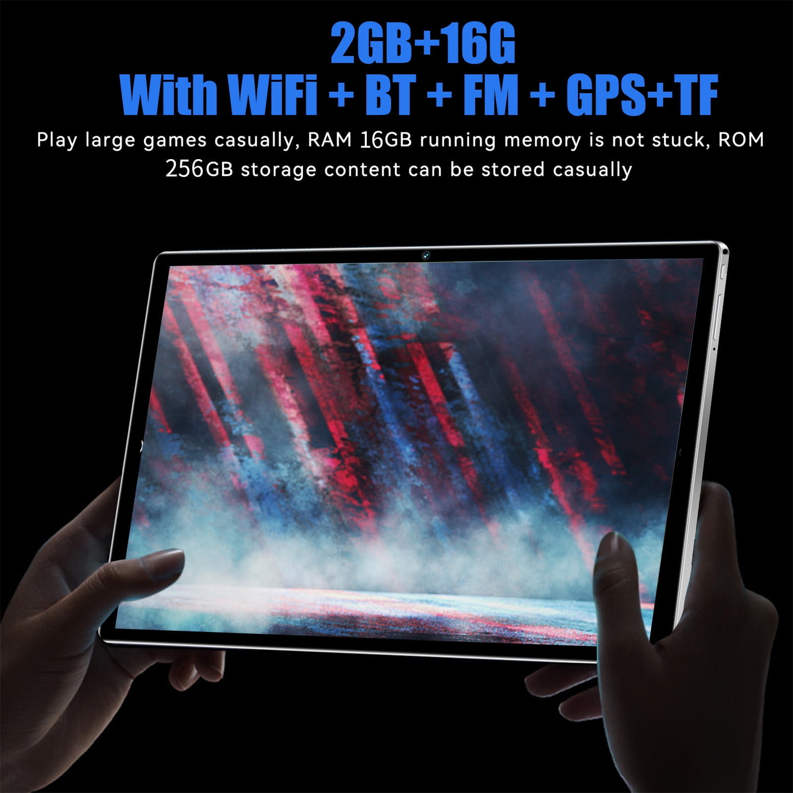CVLNCYCLING Clearance Tablet for Kids,All-new 10.1-in Tablet, 2+16G Ultra-thin HD Display (2.4G/5G WiFi, 256G), Android Tablet, Learning Game Video Office Tablet,Supports Dual SIM Communication