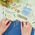 thumbnail image 3 of 1 Set 3 Colors Alloy Number Charm Knitting Row Counter Chain with Brass Rings and Lobster Clasp Stitch Markers for Tracking Project Progress diy, 3 of 5