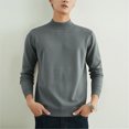 thumbnail image 2 of NOLDARES Mens Mock Turtleneck Long Sleeve Shirts Casual Basic T-Shirt Lightweight Mockneck Pullover for Men(W159-Dark Gray), 2 of 4