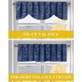 thumbnail image 6 of Vintage Bohemian Tie Up Valances Curtain, Adjustable Kitchen Farmhouse Tribe Art Valances for Windows Decor, Rod Pocket Short Curtains Set for Bedroom/Bathroom, 54"x18", 6 of 8