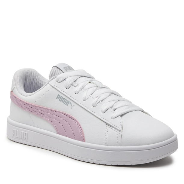 Tenis Puma Basket Classic Xxi Mujer Blancos/rosas Con Puma Basket