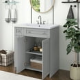 thumbnail image 2 of Tensun 30" Grey Bathroom Vanity, Freestanding, Single Undermount Sink, 2 Doors, 1 Drawer, No Mirror, Easy Assembly, 2 of 5