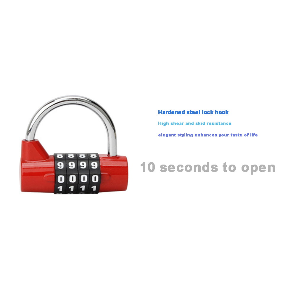 Details about   Coded Lock Zinc Alloy Padlock Long Harden Shackle Keyed Different 