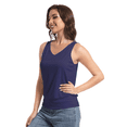 thumbnail image 4 of Women's V-Neck Ribbed Tank Top - Sleeveless Casual Stretch Shirt, 4 of 6