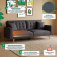 thumbnail image 3 of Sofá Cama Makora Maxim Oxford Lino 3 Posiciones con Soft Foam Reclinable, 3 of 10