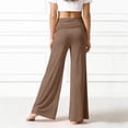 thumbnail image 5 of XINXIAOO Kids Fold Over Pants Girls Y2K Khaki Low Rise Bell Bottoms Yoga Pants Wide Leg Pants Size 9-10 Years Girls Pants, 5 of 8
