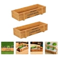 thumbnail image 4 of Shisuyan 2pcs Wood Succulent Planter Box Plant Container Box Rectangular Flower Bed Pot, 4 of 9