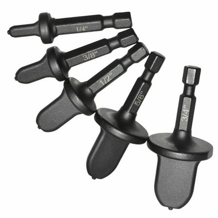 STOBOK 5Pcs Black Copper Swaging Drill Bits Accurate Positioning for Refrigeration Repair