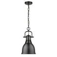 thumbnail image 2 of Golden Lighting 3602-S BLK-BLK Duncan Small Pendant Light with Chain & Matte Black Shade, Black, 2 of 3