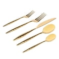 thumbnail image 2 of Avellino Mirrored Gold 18/10 Stainless Steel 20 Piece Flatware Set, Service For 4, 2 of 4