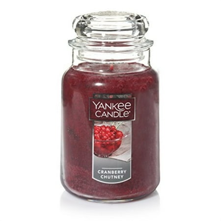 yankee candle large jar candle, cranberry chutney