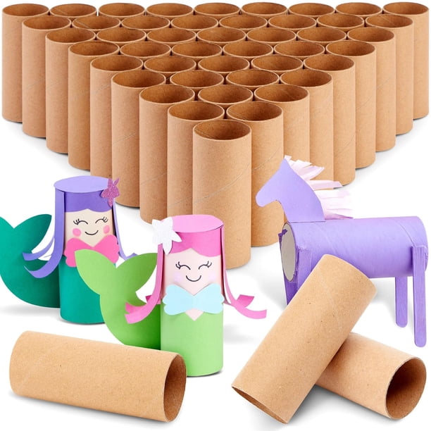 Rollos de papel higiénico Craft Bright Creations, paquete de 48 (4 x 10 cm)