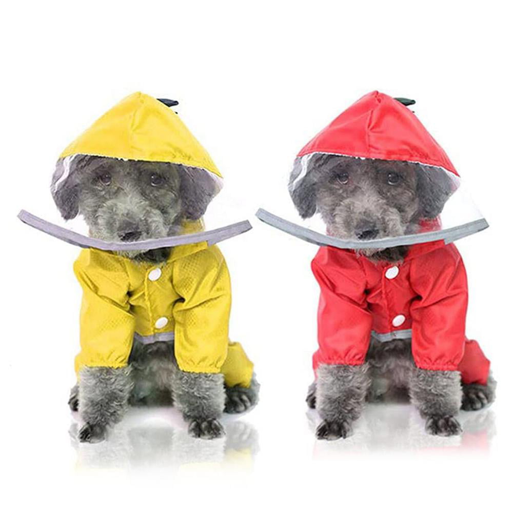 GUAGLL Dog Raincoat Dinosaur Waterproof Poncho Hooded Hoodie Suitable for Small Medium and Large Cats and Dogs