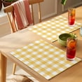 thumbnail image 4 of Yellow Buffalo Check Plaid Placemats Set of 4 Farmhouse Style Place Mats Table Mats Kitchen Dining Home Outdoor Party Table Decoration, 4 of 9